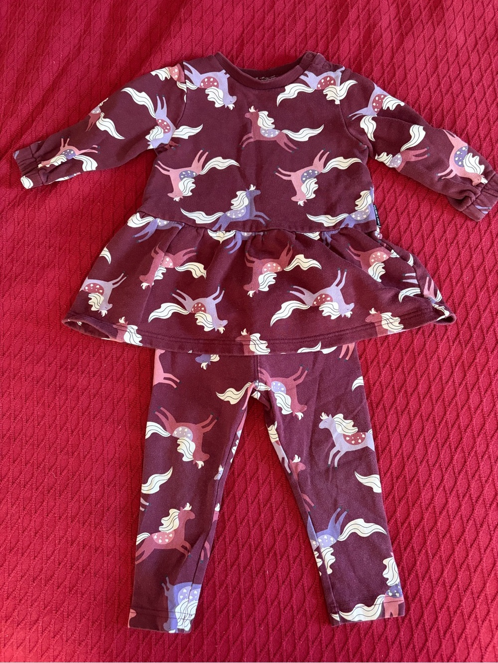 Polarn O. Pyret Horse Dress & Leggings Set 1–1.5Y